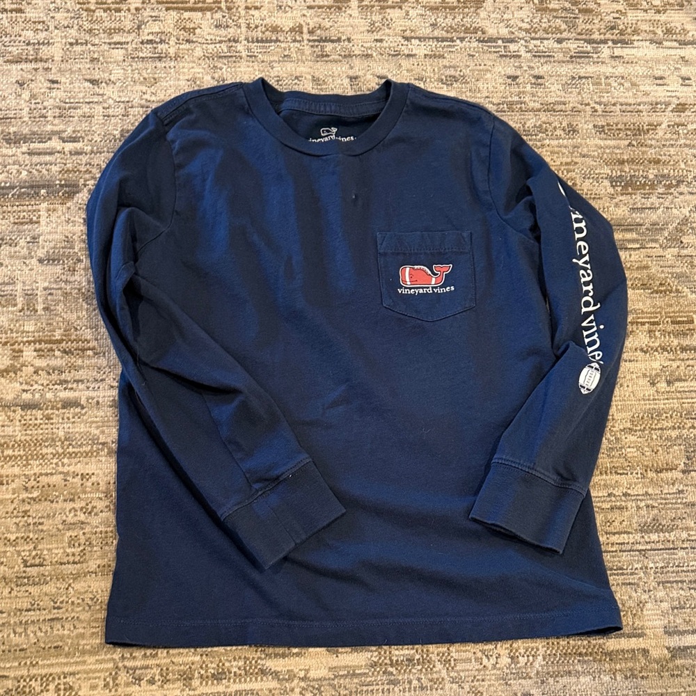 Vineyard Vines Kids Dark Blue Football t-shirt